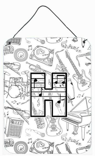 Caroline's Treasures Letter H Musical Note Letters Wall or Door Hanging Prints CJ2007-HDS1216