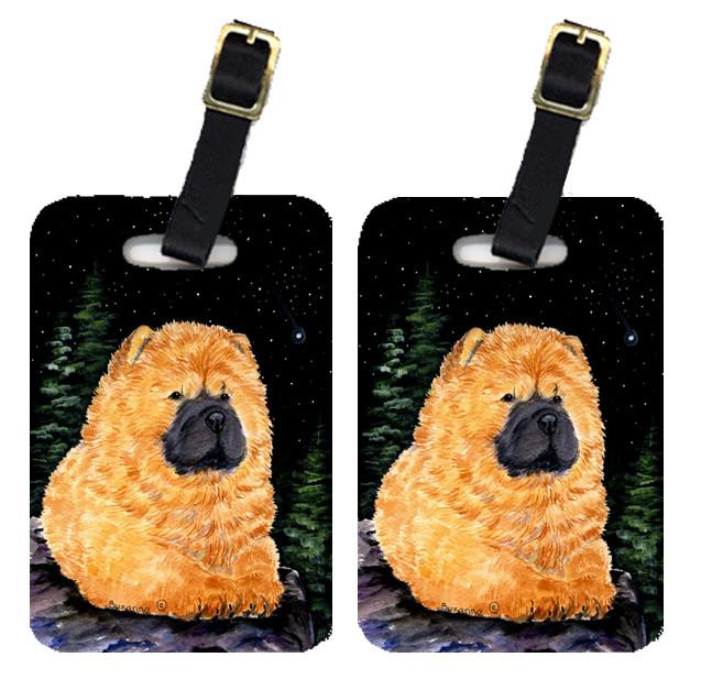 Starry Night Chow Chow Luggage Tags Pair of 2 by Caroline&#39;s Treasures