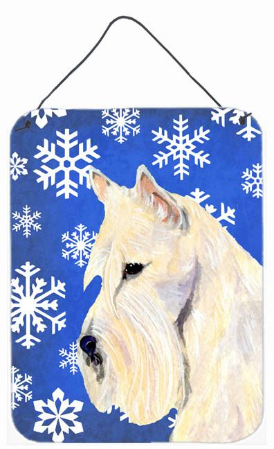 Scottish Terrier Winter Snowflakes Holiday Wall or Door Hanging Prints by Caroline's Treasures
