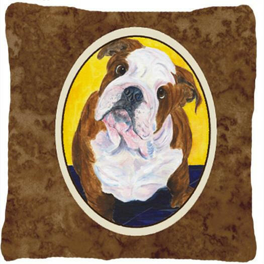 English Bulldog Decorative   Canvas Fabric Pillow by Caroline's Treasures