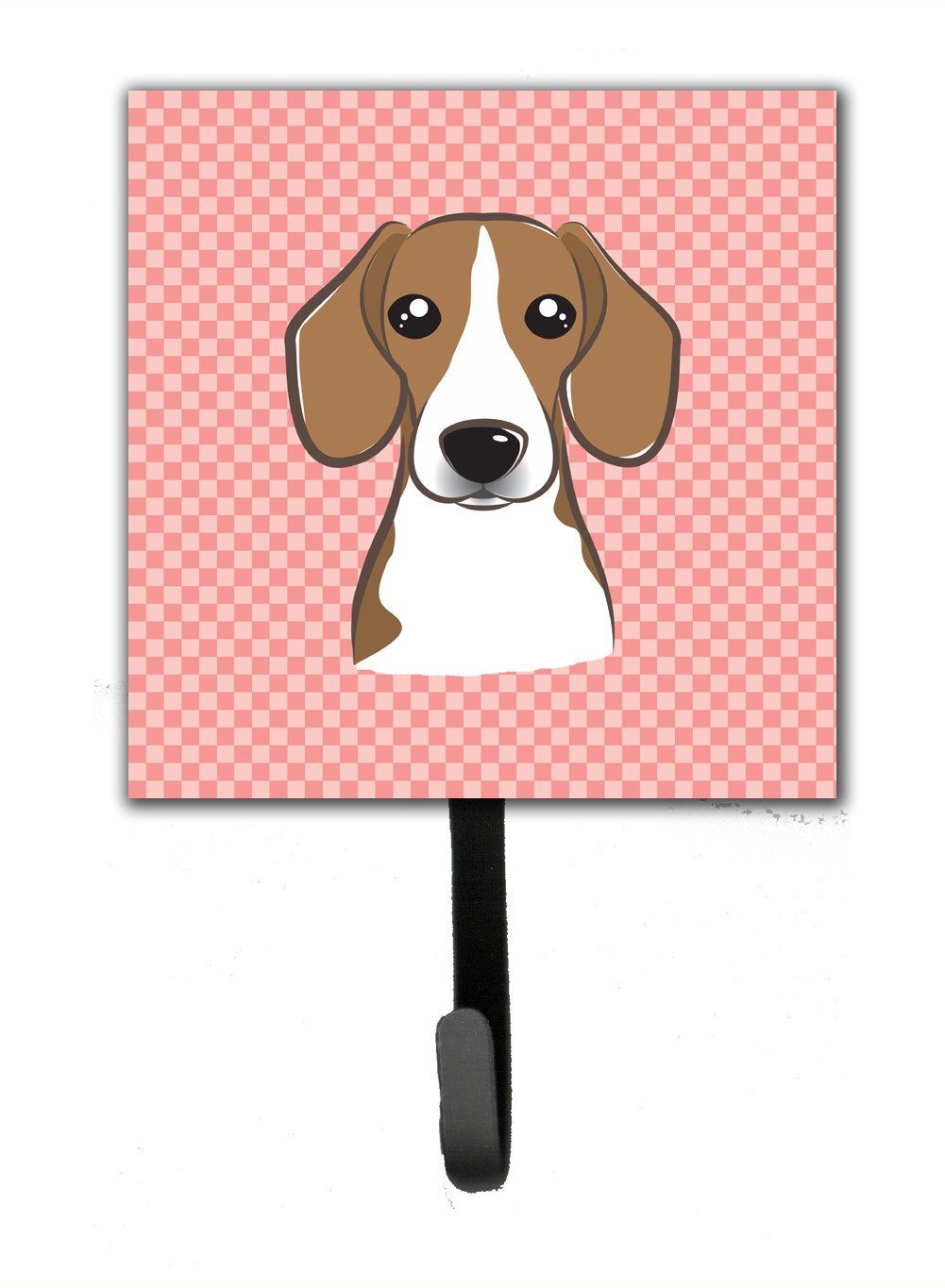 Checkerboard Pink Beagle Leash or Key Holder BB1239SH4 by Caroline&#39;s Treasures