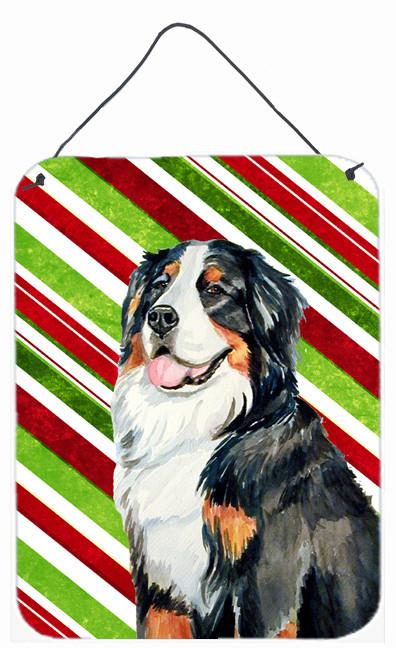 Bernese Mountain Dog Candy Cane Holiday Christmas Wall or Door Hanging Prints by Caroline's Treasures