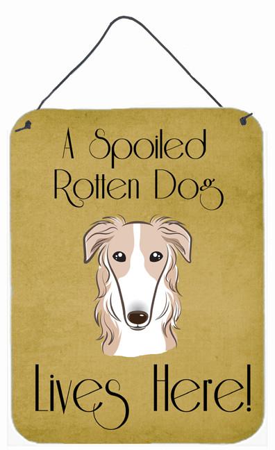 Borzoi Spoiled Dog Lives Here Wall or Door Hanging Prints BB1476DS1216 by Caroline&#39;s Treasures