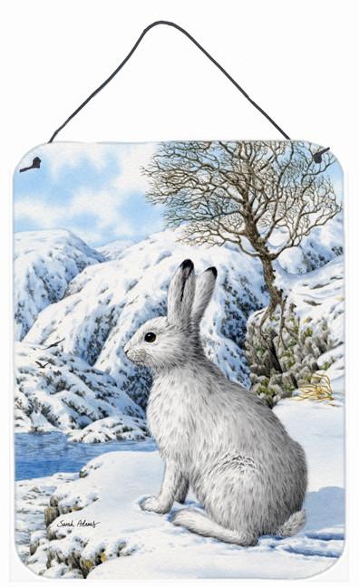 Mountain Hare White Rabbit Wall or Door Hanging Prints ASA2037DS1216 by Caroline's Treasures