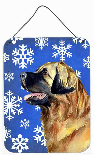 Leonberger Winter Snowflakes Holiday Wall or Door Hanging Prints by Caroline&#39;s Treasures