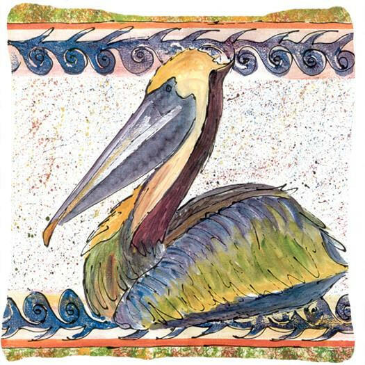 Bird - Pelican Decorative   Canvas Fabric Pillow - the-store.com