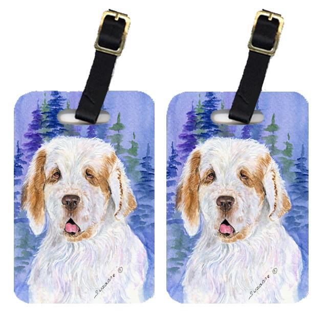 Pair of 2 Clumber Spaniel Luggage Tags by Caroline&#39;s Treasures