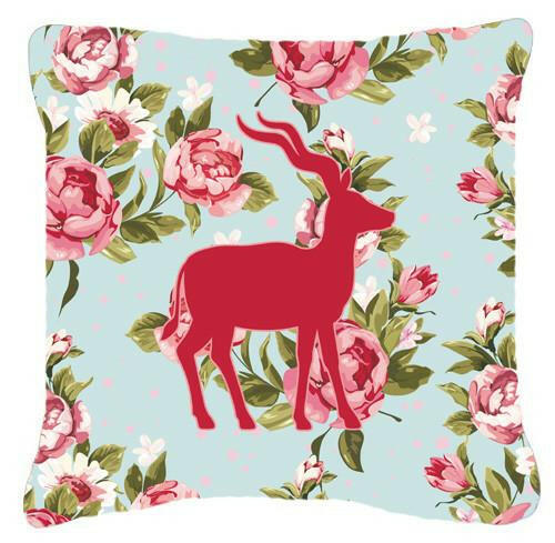 Deer Shabby Chic Blue Roses   Canvas Fabric Decorative Pillow BB1121 - the-store.com