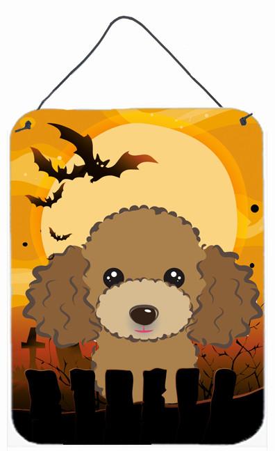 Halloween Chocolate Brown Poodle Wall or Door Hanging Prints BB1814DS1216 by Caroline's Treasures