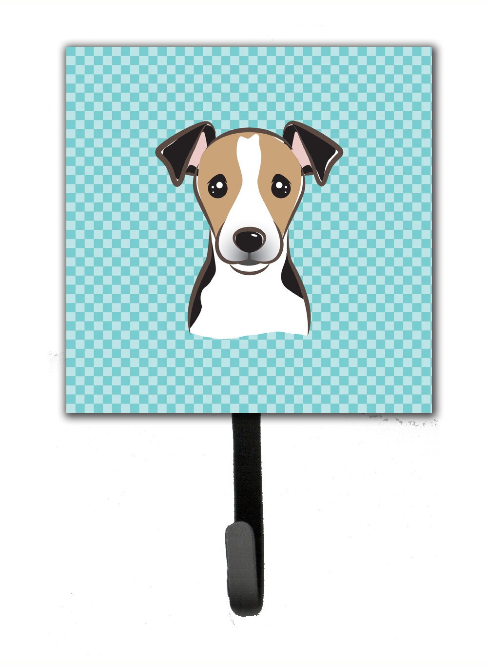 Checkerboard Blue Jack Russell Terrier Leash or Key Holder BB1199SH4 by Caroline&#39;s Treasures