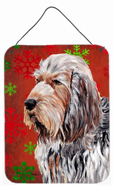 Otterhound Red Snowflakes Holiday Wall or Door Hanging Prints SC9756DS1216 by Caroline's Treasures