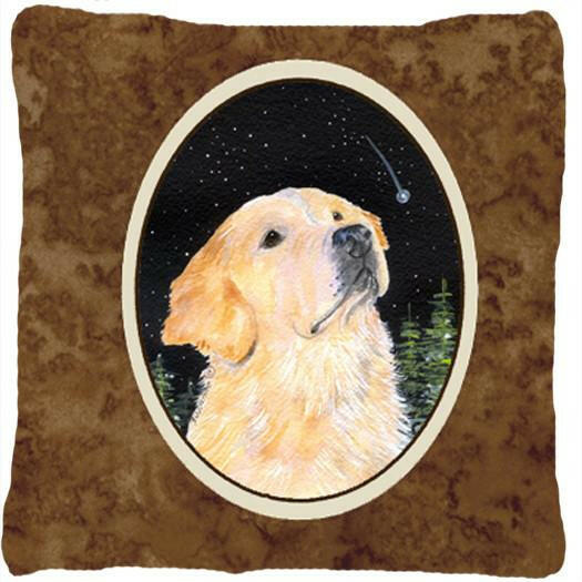 Starry Night Golden Retriever Decorative   Canvas Fabric Pillow by Caroline's Treasures