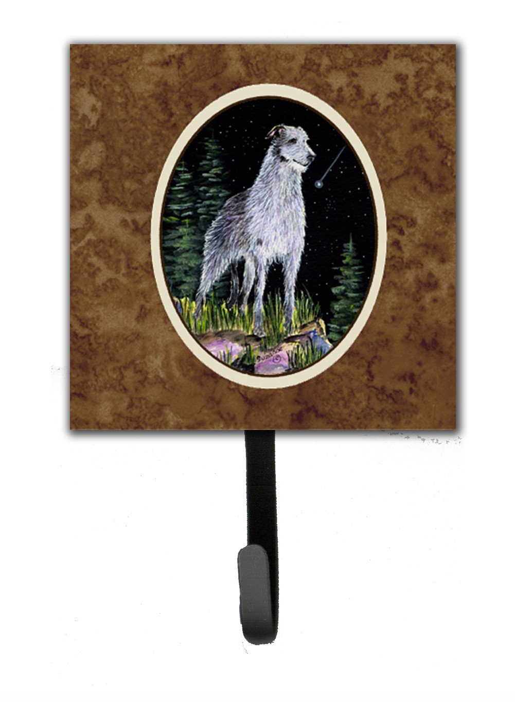 Starry Night Scottish Deerhound  Leash Holder or Key Hook by Caroline&#39;s Treasures