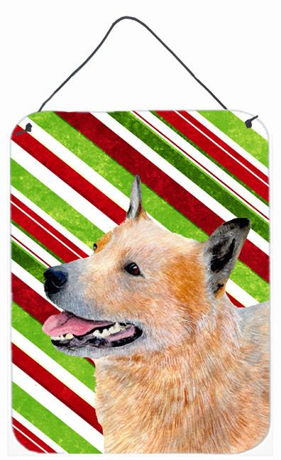 Australian Cattle Dog Candy Cane Holiday Christmas Wall or Door Hanging Prints by Caroline&#39;s Treasures