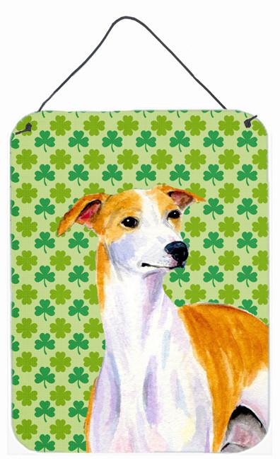 Whippet St. Patrick&#39;s Day Shamrock Wall or Door Hanging Print by Caroline&#39;s Treasures