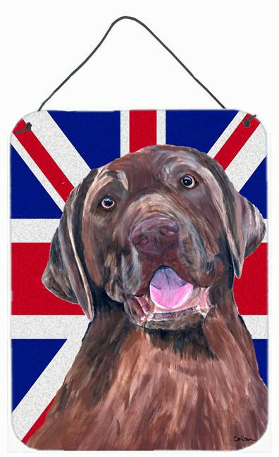 Labrador with English Union Jack British Flag Wall or Door Hanging Prints SC9841DS1216 by Caroline's Treasures