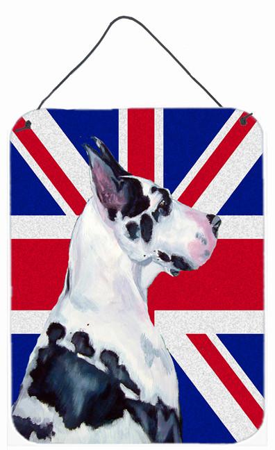 Great Dane with English Union Jack British Flag Wall or Door Hanging Prints LH9478DS1216 by Caroline&#39;s Treasures