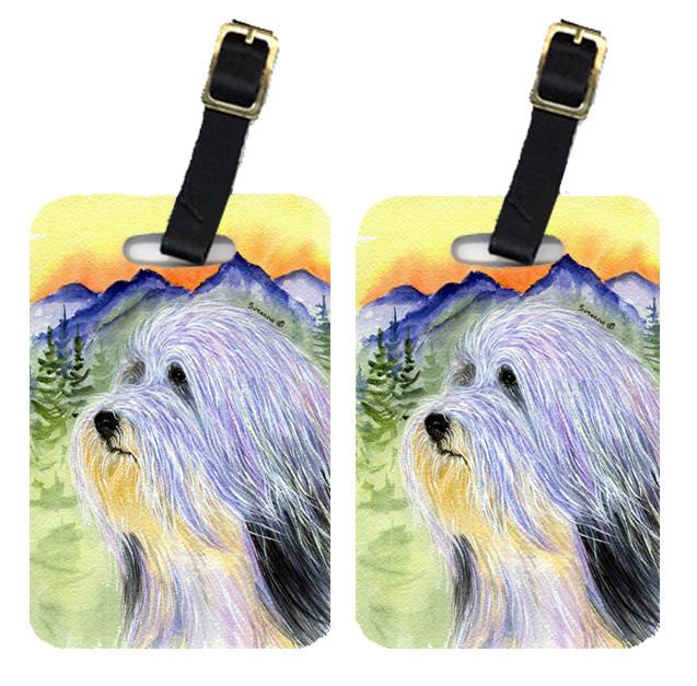Pair of 2 Bearded Collie Luggage Tags by Caroline&#39;s Treasures