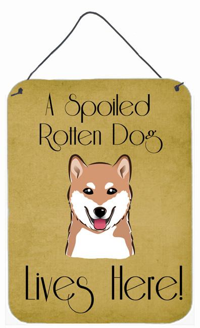 Shiba Inu Spoiled Dog Lives Here Wall or Door Hanging Prints BB1473DS1216 by Caroline&#39;s Treasures