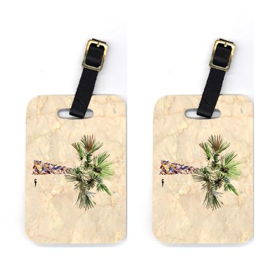 Pair of Palm Tree Luggage Tags by Caroline&#39;s Treasures