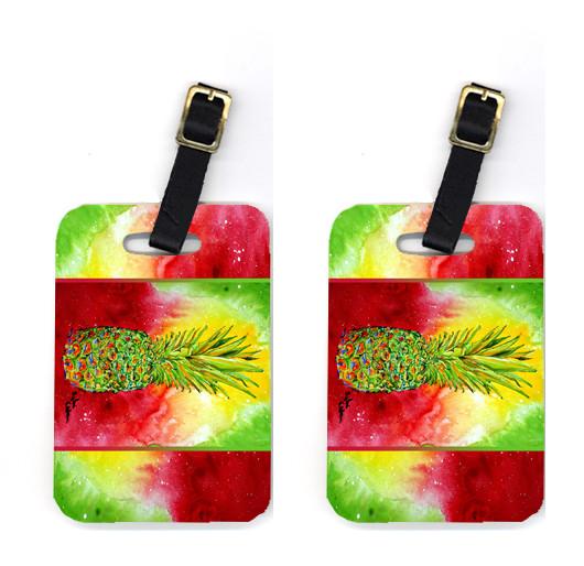 Pair of Pineapple Luggage Tags by Caroline&#39;s Treasures