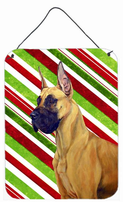 Great Dane Candy Cane Holiday Christmas Wall or Door Hanging Prints by Caroline's Treasures