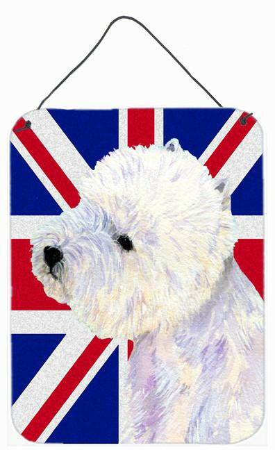 Westie with English Union Jack British Flag Wall or Door Hanging Prints LH9467DS1216 by Caroline&#39;s Treasures