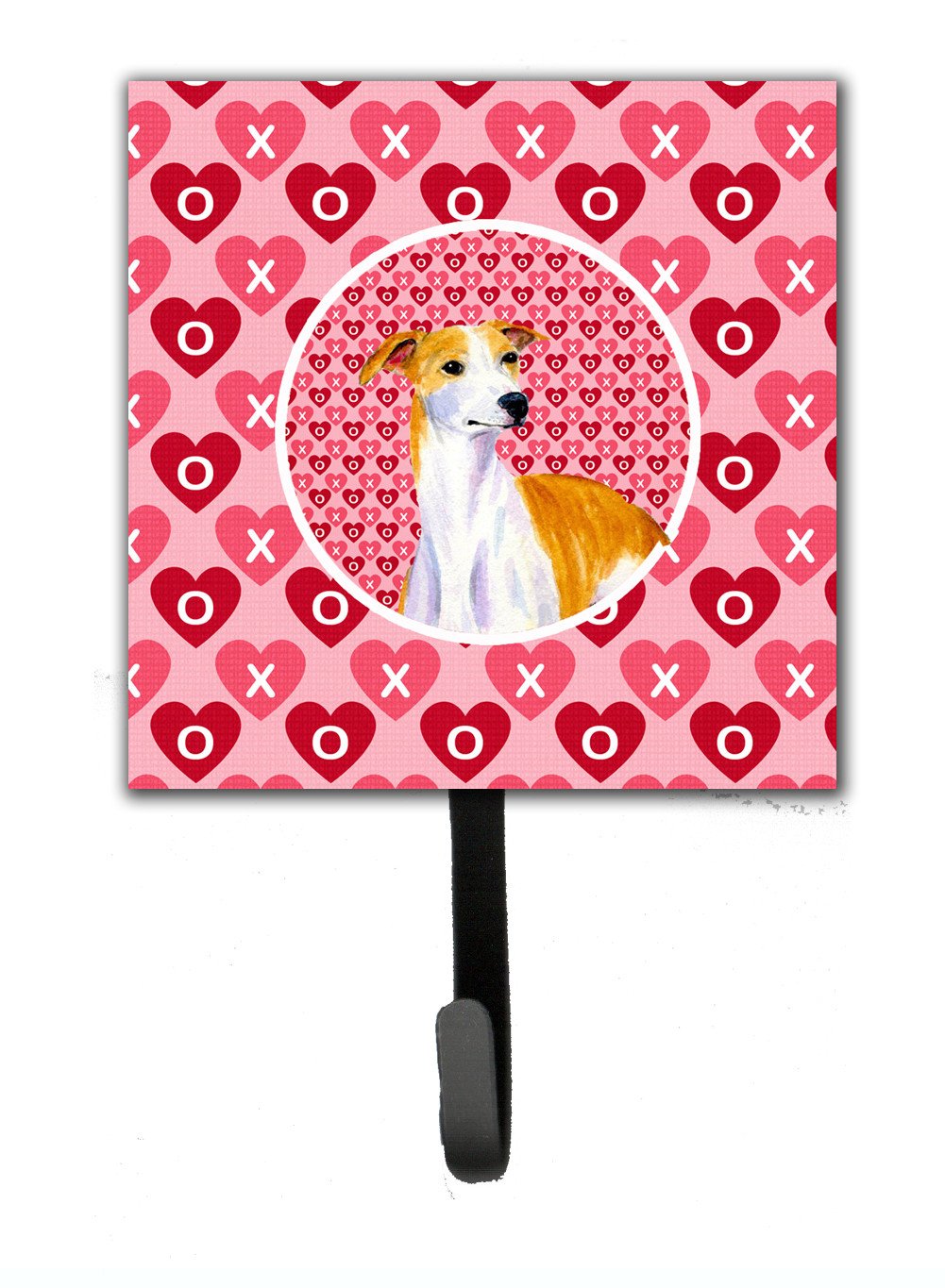 Whippet Valentine's Love and Hearts Leash or Key Holder by Caroline's Treasures