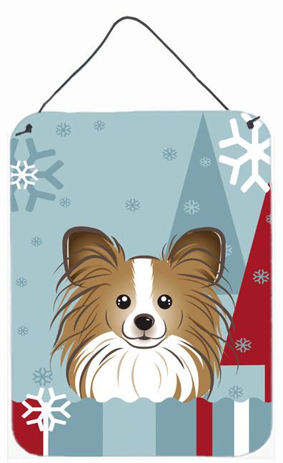 Winter Holiday Papillon Wall or Door Hanging Prints BB1744DS1216 by Caroline's Treasures