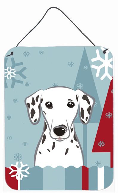 Winter Holiday Dalmatian Wall or Door Hanging Prints BB1706DS1216 by Caroline&#39;s Treasures