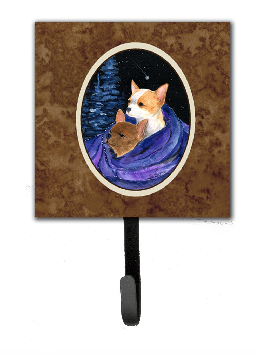 Starry Night Chihuahua Leash Holder or Key Hook by Caroline&#39;s Treasures