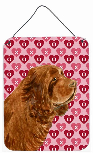 Sussex Spaniel Hearts Love and Valentine&#39;s Day Wall or Door Hanging Prints by Caroline&#39;s Treasures