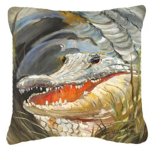 Alligator Canvas Fabric Decorative Pillow JMK1208PW1414 by Caroline&#39;s Treasures