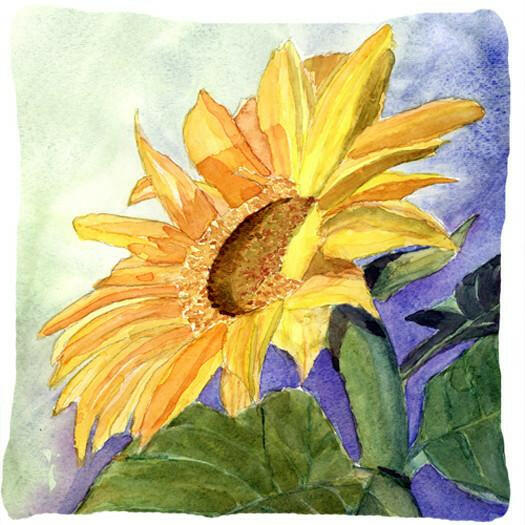 Flower - Sunflower Decorative   Canvas Fabric Pillow by Caroline&#39;s Treasures