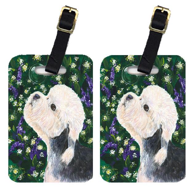 Caroline's Treasures Dandie Dinmont Terrier Luggage Tags – Set of 2 Durable Bag Tags with Straps