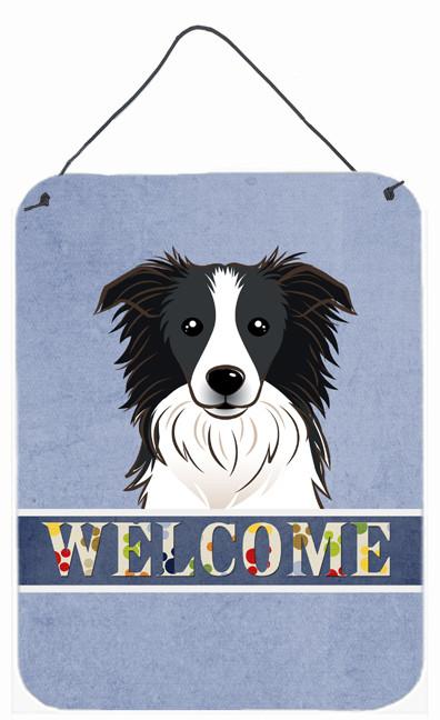 Border Collie Welcome Wall or Door Hanging Prints BB1427DS1216 by Caroline&#39;s Treasures