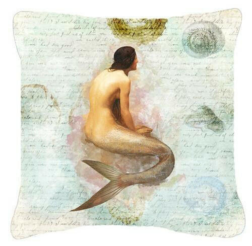 Mermaids and Mermen    Canvas Fabric Decorative Pillow by Caroline&#39;s Treasures