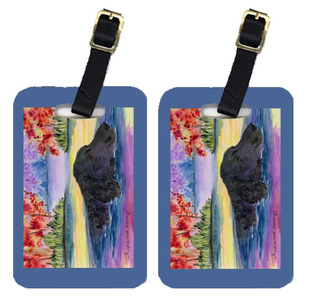 Pair of 2 Curly Coated Retriever Luggage Tags by Caroline&#39;s Treasures