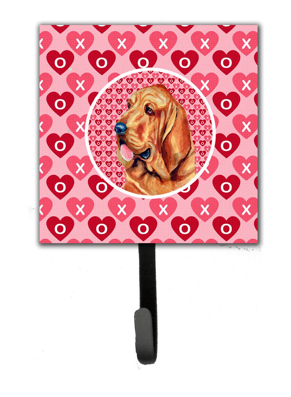 Bloodhound Valentine's Love and Hearts Leash or Key Holder by Caroline's Treasures