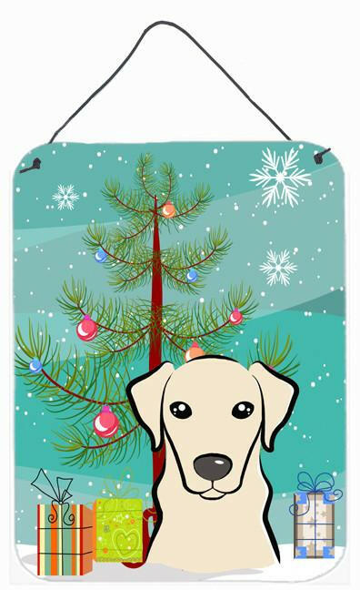 Christmas Tree and Yellow Labrador Wall or Door Hanging Prints BB1594DS1216 by Caroline's Treasures