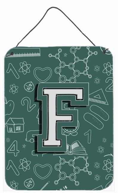 Letter F Back to School Initial Wall or Door Hanging Prints CJ2010-FDS1216 by Caroline&#39;s Treasures
