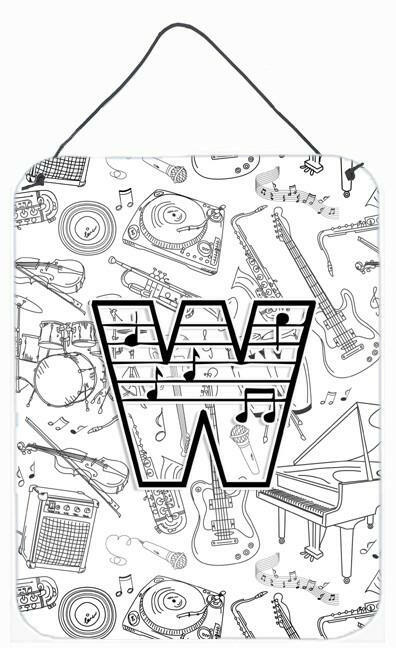 Caroline's Treasures Letter W Musical Note Letters Wall or Door Hanging Prints CJ2007-WDS1216