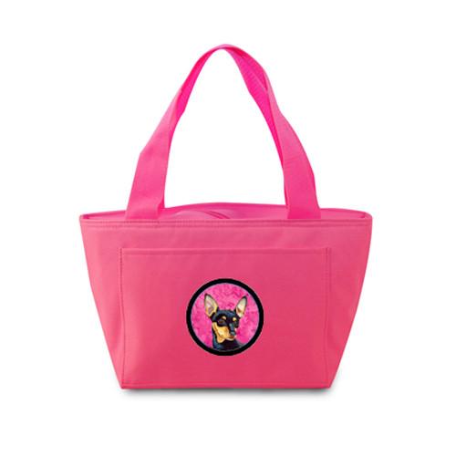 Pink Min Pin  Lunch Bag or Doggie Bag LH9380PK by Caroline&#39;s Treasures