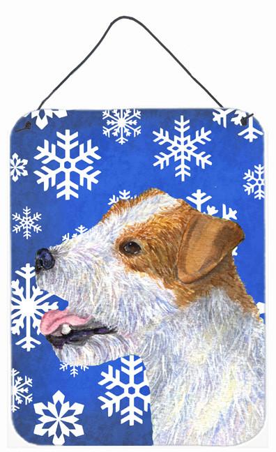 Jack Russell Terrier Winter Snowflakes Holiday Wall or Door Hanging Prints by Caroline&#39;s Treasures