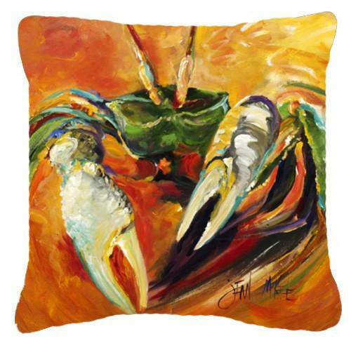 Small Orange Crab Canvas Fabric Decorative Pillow JMK1251PW1414 by Caroline's Treasures