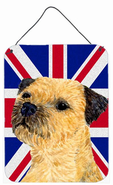 Border Terrier with English Union Jack British Flag Wall or Door Hanging Prints LH9475DS1216 by Caroline's Treasures