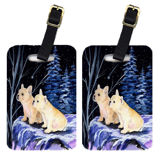 Starry Night French Bulldog Luggage Tags Pair of 2 by Caroline's Treasures