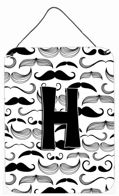 Letter H Moustache Initial Wall or Door Hanging Prints CJ2009-HDS1216 by Caroline&#39;s Treasures