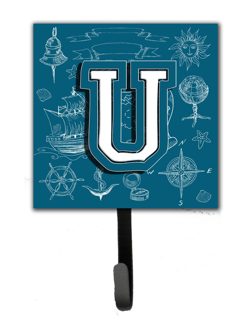 Letter U Sea Doodles Initial Alphabet Leash or Key Holder CJ2014-USH4 by Caroline's Treasures