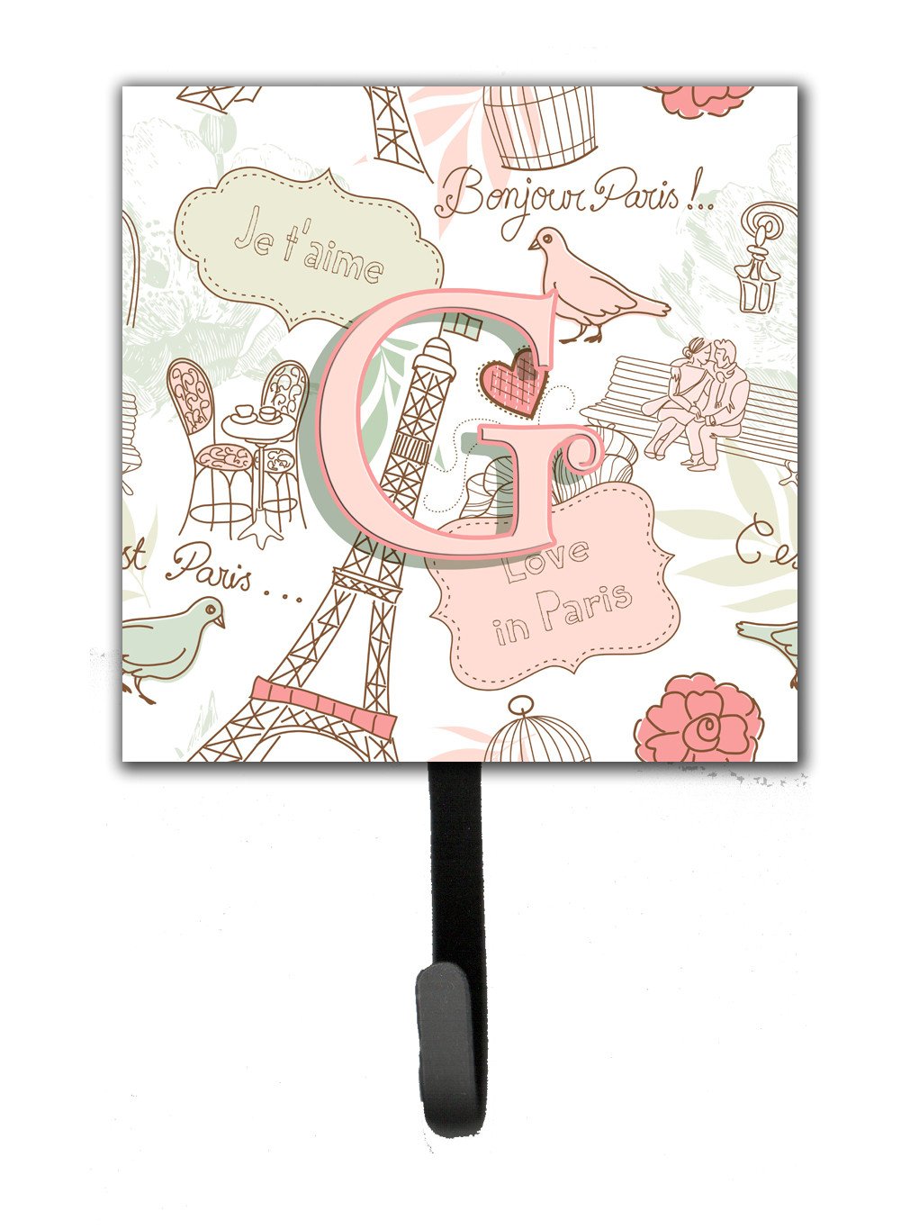 Letter G Love in Paris Pink Leash or Key Holder CJ2002-GSH4 by Caroline's Treasures